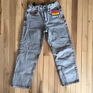 New Empyre Jeans Relax Loose Fit Acid Wash, Size 25 waist adjustable